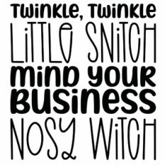 Twinkle Twinkle Little Snitch Mind Your Business Nosy Witch