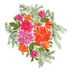 Abstract Watercolor Dahlias Print and Cut