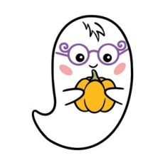 ghost with pumpkin