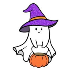 Ghost with pumpkin