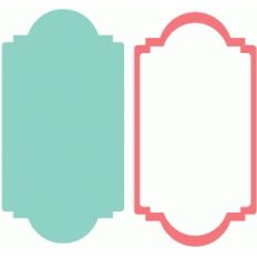 shape and frame set - fancy label