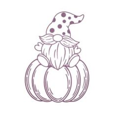 Gnome on a pumpkin