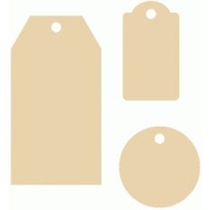 set of 3 tags