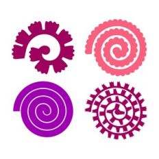 Rolled Flowers, 3D Paper Flower Template