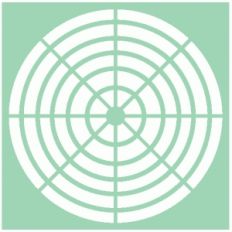 concentric cirlces (nagative) template / mask / stencil