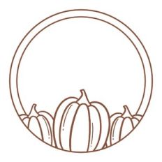 Pumpkins Trio Double Circle Frame