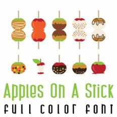 Apples On A Stick Full Color Font