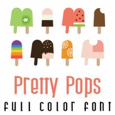 Pretty Pops Full Color Font
