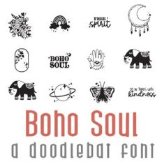 Boho Soul Doodlebat Font