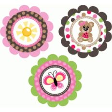 summer themed tag set of 3
