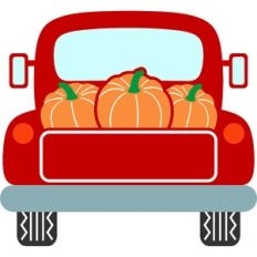 red truck pumpkins