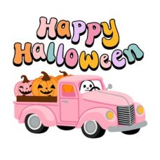 Happy Halloween Pumpkin Truck