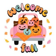Welcome Fall Pumpkin Truck