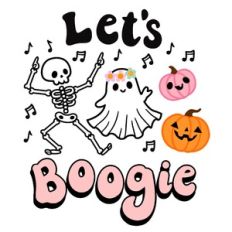 Let's Boogie Cute Ghost and Skeleton Dancing
