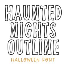 BFC Haunted Nights Outline Halloween Font
