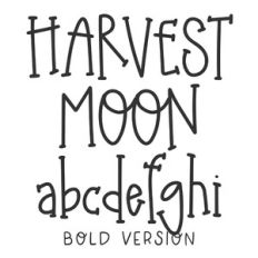 BFC Harvest Moon Bold Handwriting Serif Font