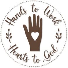 Folk Art Circle Hands Hearts Vinyl
