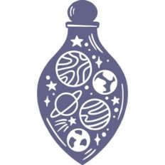potion bottle with planets