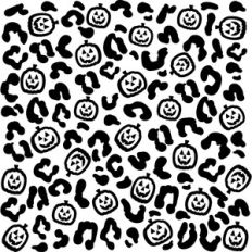 Jack O'Lantern Pumpkin Leopard Print
