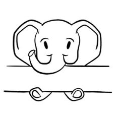 Cute Elephant Split Frame