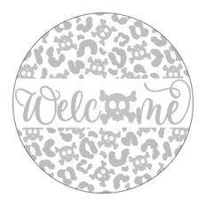 Welcome Skull Crossbones Round