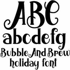 bubble and brew holiday font