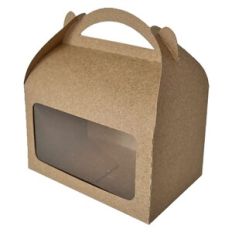 Round Handled Gable Box with Rectangle Window