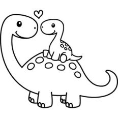 Dinosaur and baby dinosaur
