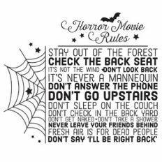 Horror Movie Rules Word Art Wall Decor