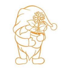 Gnome with a sunflower