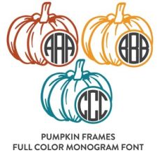 pumpkin frames full color monogram font 2