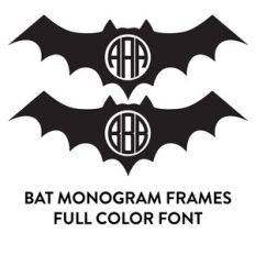 bat frame monogram font 2