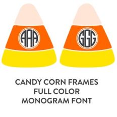 candy corn frames full color monogram font 2