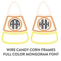 wire candy corn frames fill color monogram font