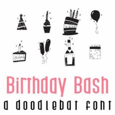 Birthday Bash Doodlebat Font