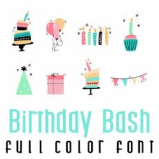 Birthday Bash Full Color Font