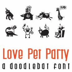 Love Pet Party Doodlebat Font