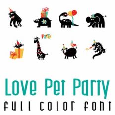 Love Pet Party Full Color Font