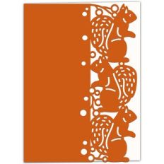 Squirrel in the Forest Lace Edged Card