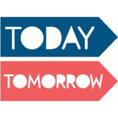 today and tomorrow word arrows