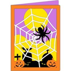 spider web halloween card