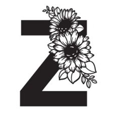 Z Sunflower Letter