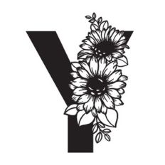 Y Sunflower Letter