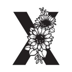 X Sunflower Letter