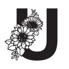 U Sunflower Letter