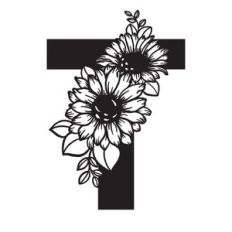 T Sunflower Letter