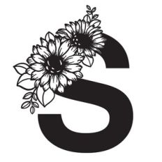 S Sunflower Letter