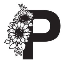 P Sunflower Letter
