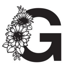 G Sunflower Letter