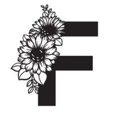 F Sunflower Letter